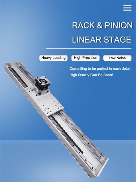 Rack And Pinion Driven Linear Module Linear Motion Stage Pri