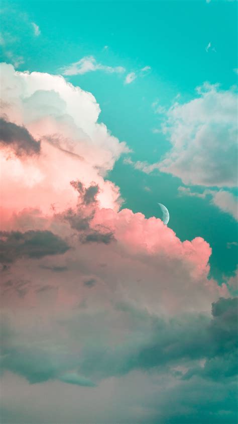 Aesthetic Pink Clouds Desktop Wallpaper