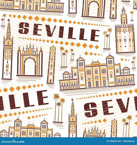 Vector Seville Seamless Pattern Stock Illustration Illustration Of