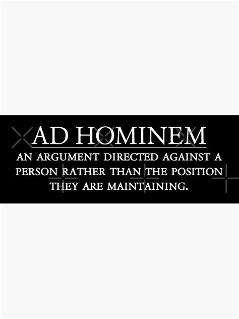 Ad Hominem Definition Poster For Sale By Jackcurtis Redbubble