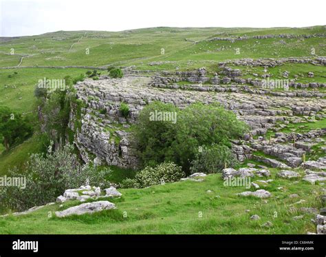 The Limestone Pavement Above Malham Cove Yorkshire Yorkshire Dales