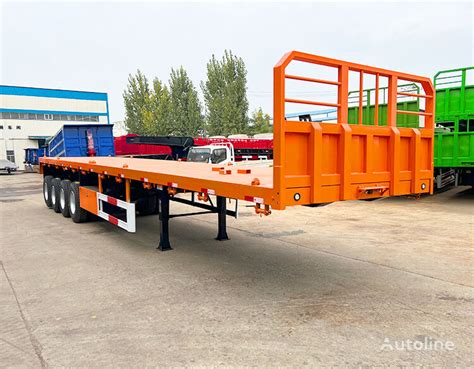 Titan Axle Front Wall Flatbed Trailer For Sale W Plattform