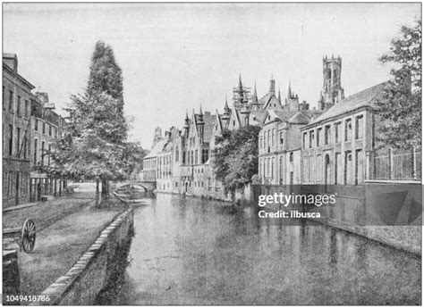 Antique Photograph Bruges Belgium High Res Vector Graphic Getty Images
