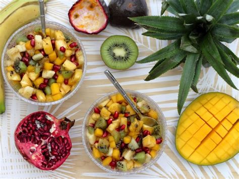 Salade de fruits exotiques au sirop léger à la vanille recette Salade