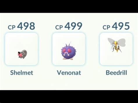 Bug Type Challenge: Shelmet Venonat Beedrill | Pokémon GO Jungle Cup ...