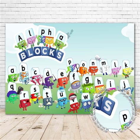 Amazon.com : Alphablocks Birthday Decorations Backdrop for Kids 5x3ft Alpha Blocks Party ...