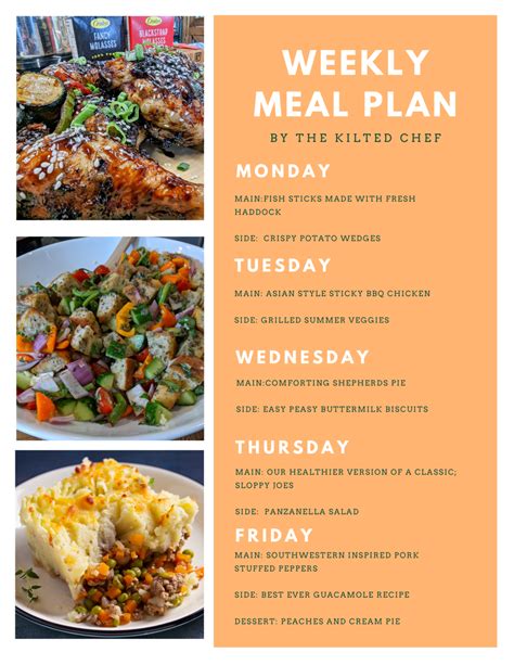 Week 47 Meal Plan Kilted Chef