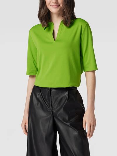 Marc Cain T Shirt Met Platte Kraag In Grasgroen Online Kopen P C