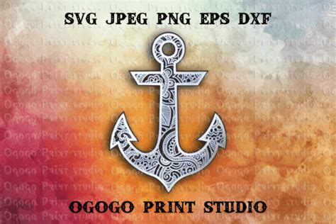 Anchor Svg 3d Layered Mandala Svg Cut Graphic By Ogogo Print