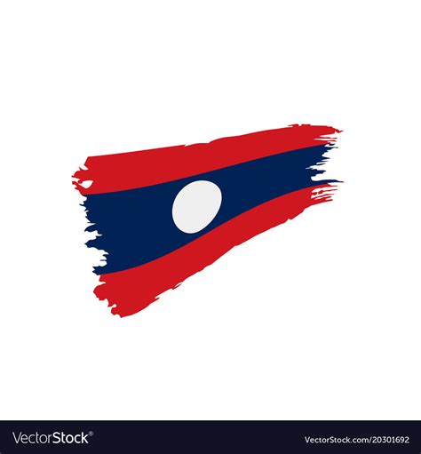 Laos flag Royalty Free Vector Image - VectorStock