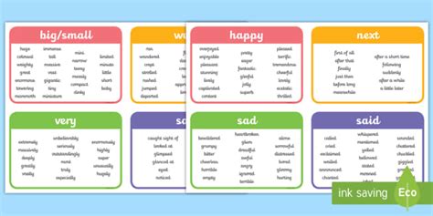 Interesting Words Vocabulary Cards - English Resource - Twinkl