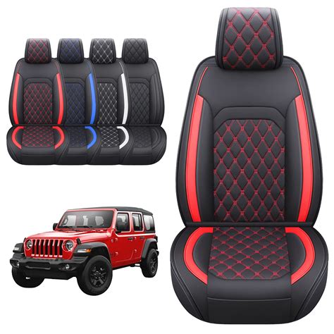 Aierxuan Jeep Wrangler Jk Jl Front Seat Covers Custom Fit 24 Door 2007