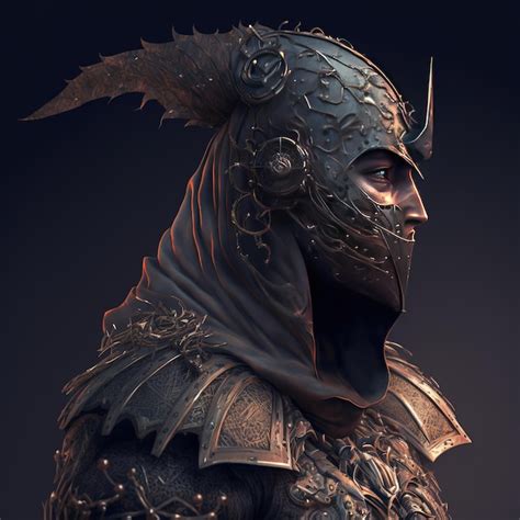 Premium Photo | Man in hood and armor character portrait archer concept ...