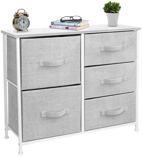 5 Drawers Chest Dresser - White - Walmart.com