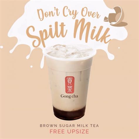 Gong Cha Singapore Brown Sugar Milk Tea Free Upsize Promotion Only On