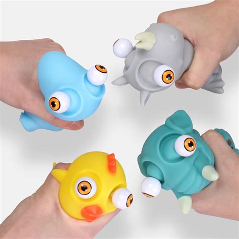 Artcreativity Squeezy Animals With Pop Out Eyes Set Of 20 Fun Squeeze