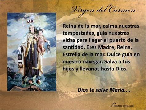 IMÁGENES ORACIONES Y HISTORIA DE LA VIRGEN DEL CARMEN Oracion A San