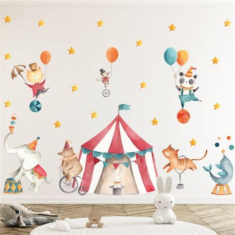 Wandtattoo Kinderzimmer Zirkus Etsy De