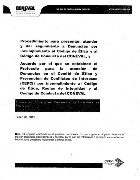 Pdf Protocolo Para La Atenci N De Denuncias En El Cepci Co Evat