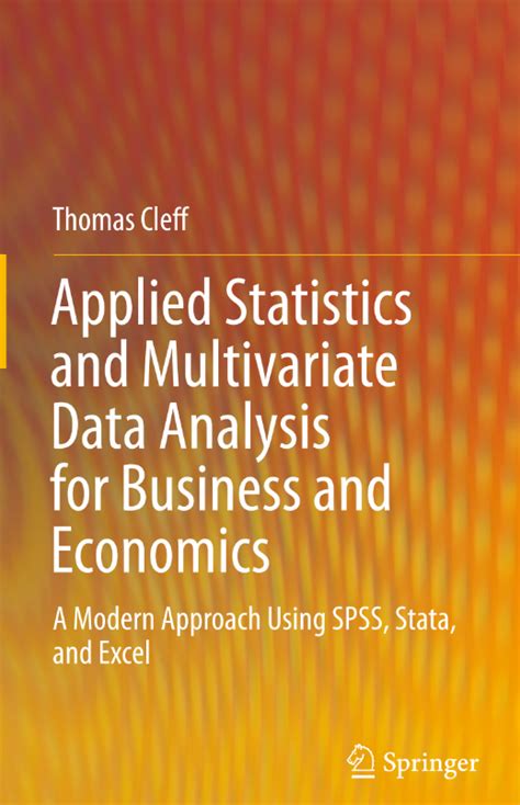 Solutions For Applied Statistics And Multivariate Data Analysis For