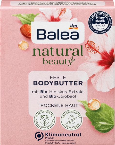 Balea Natural Beauty Feste Bodybutter Bio Hibiskusextrakt Bio