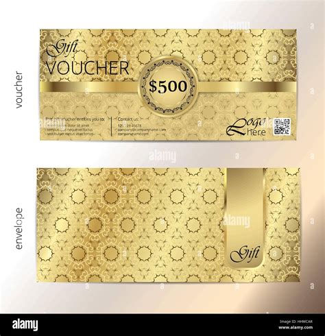 Voucher T Luxury Certificate Coupon Template Vintage Pattern