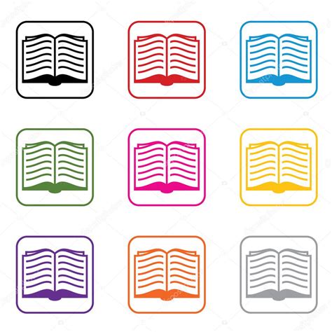 Vector Set Of Book Symbols Stock Vector Dmstudio