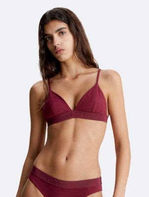 Core Tonal Triangle Bikini Top Calvin Klein