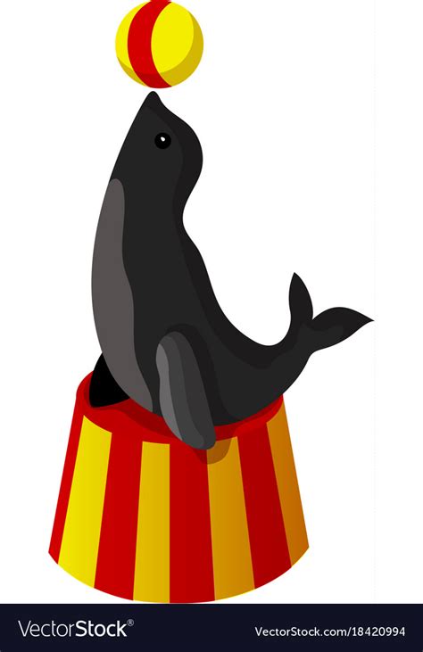 Circus Seal Royalty Free Vector Image Vectorstock