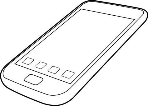 Black And White Smartphone Clipart