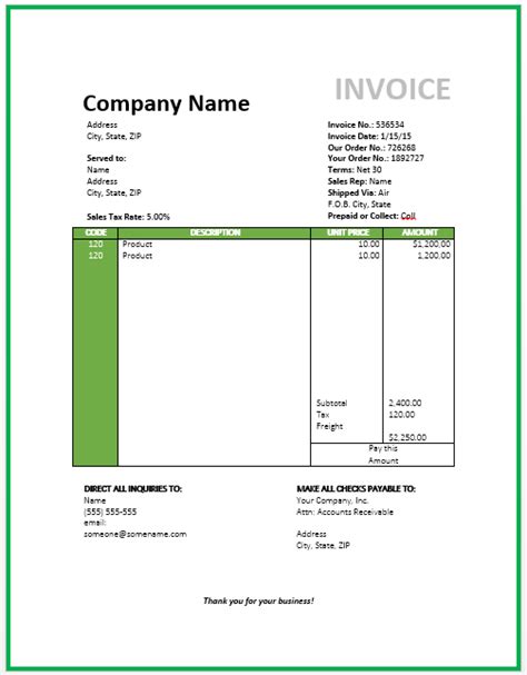 18 Free Travel Invoice Templates Ms Word Docx