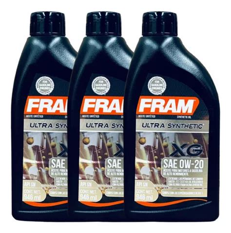 Aceite Motor Auto Fram W Dexos Api Sn Sint Tico L Env O Gratis