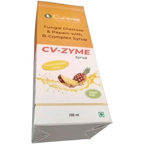 Cv Zyme Pineapple Fungal Diastase Papain B Complex Syrup Ml