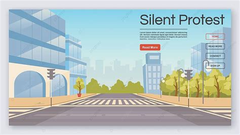 Flat Illustration Silent Protest Webpage With Democratic Theme Vector ...