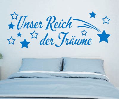 Wandtattoo Schlafzimmer Spruch Reich Der Tr Ume Sticker Wandbild