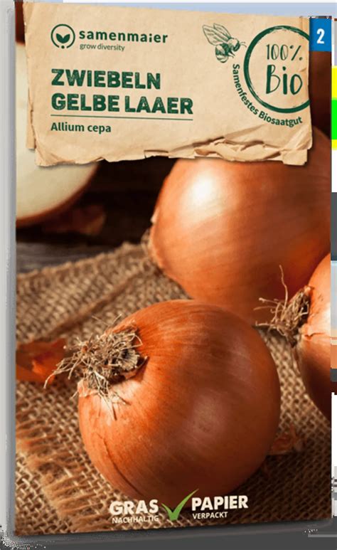 Samen Maier Organic Onions Yellow Laaer Package Bloomling