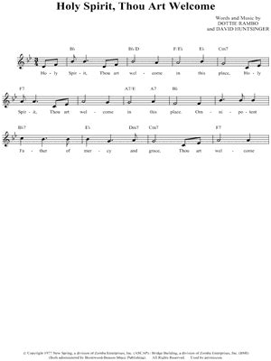 Holy spirit you are welcome here lyrics and chords | Francesca ...