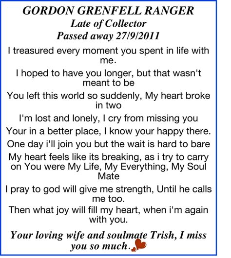 In Memoriam | Tributes & Funerals | The Canberra Times | Canberra, ACT