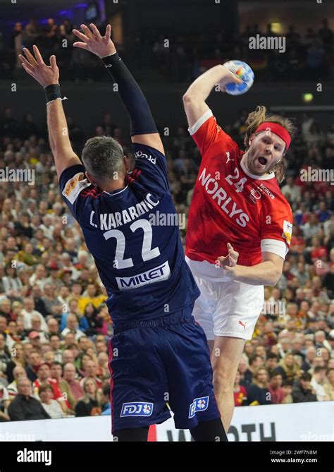 Mikkel Hansen Of Denmark And Luka Karabatic Of France During The Men S