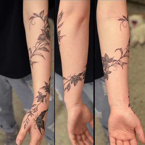 Around Arm Tattoo Vine