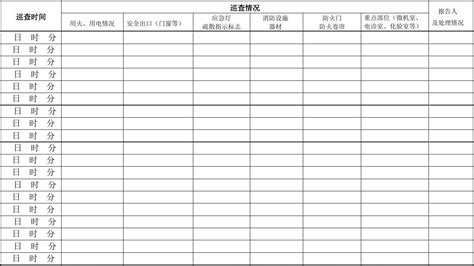 每日防火巡查记录表word文档在线阅读与下载无忧文档