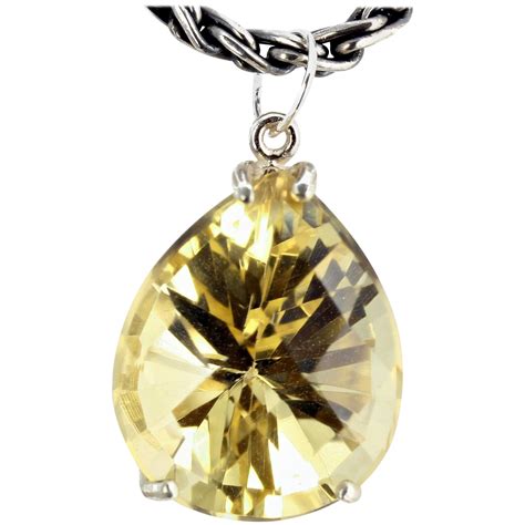 Aaron Rubinstein Lemon Quartz Sterling Silver Necklace At Stdibs