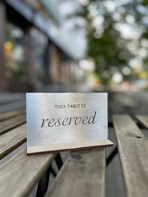 Metal Reserved Table Signs Reserved Sign Wedding Reserved - Etsy