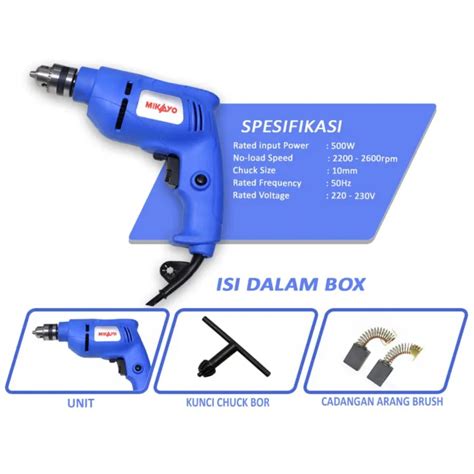 Mikayo Maktec Mt Bor Listrik Mm Tangan Kayu Besi Electric Drill