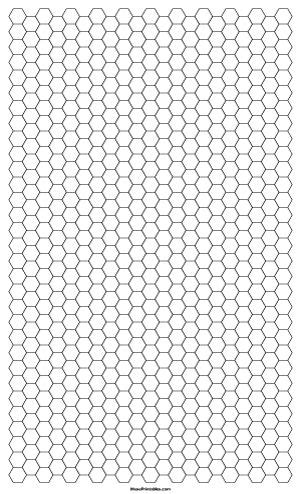 Printable 1 4 Inch Black Hexagon Graph Paper For Legal Paper Hexagon