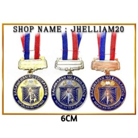 Pcs Kagawaran Medal Cm Gold Silver Bronze Shopee Philippines