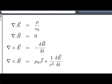 Maxwell Equation Using Latex Maxwell Maths Trigonometry Vector