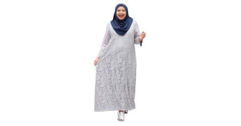 15 Model Gamis Brokat Untuk Orang Gemuk Agar Terlihat Langsing