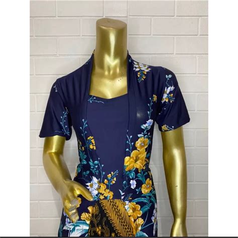 Jual Kebaya Bali Kaos Livina Print Bunga Shopee Indonesia