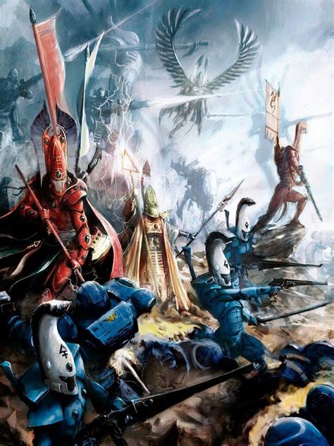 Eldar vs Ultra Marines | Warhammer 40k artwork, Warhammer 40k ...